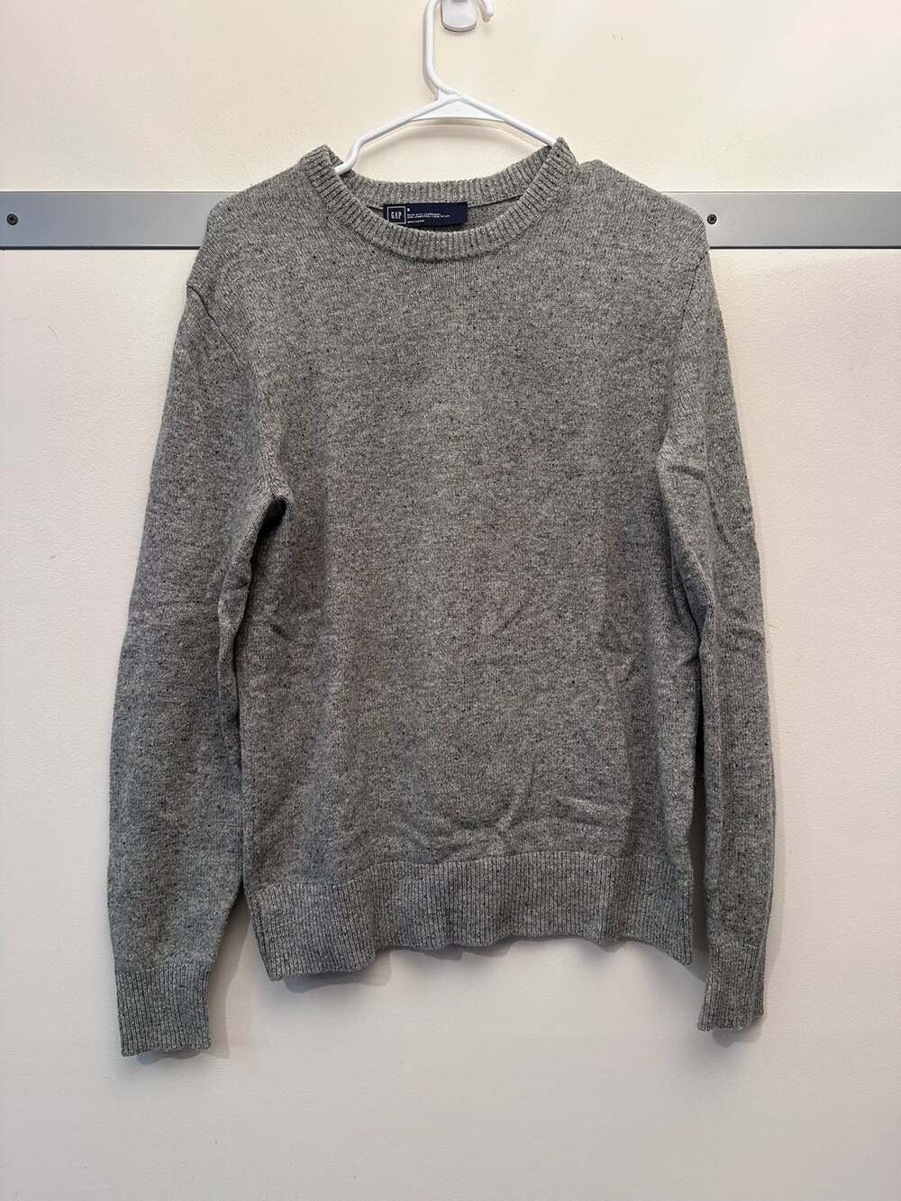 Gap Lambswool Crew Neck Sweater Size S Gray